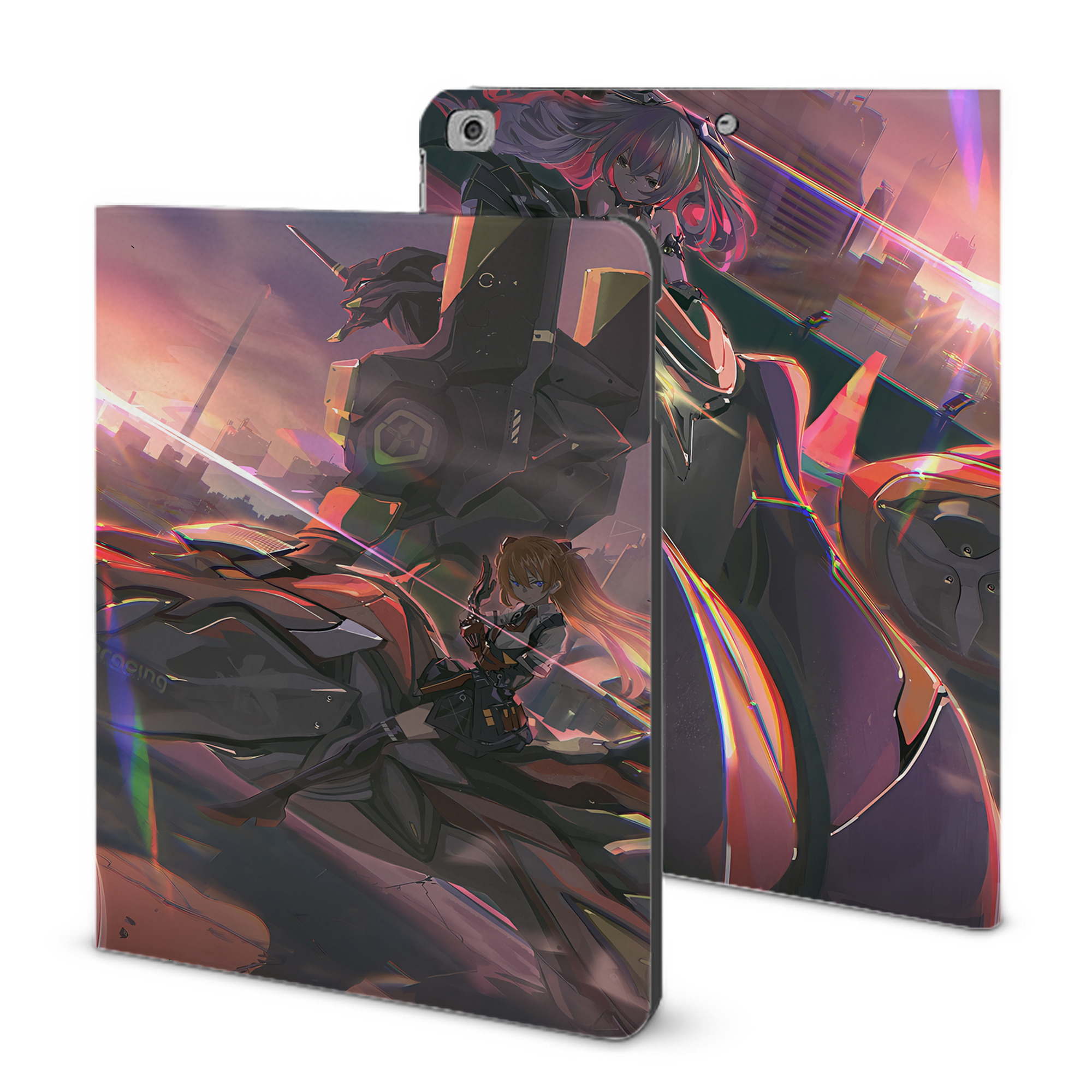 （画像用） EVA 新世紀エヴァンゲリオン IPad ケース ブック型 PUレザー TPU 耐衝撃 軽量 薄型 ペン収納なし 全面保護 IPad 各モデル対応